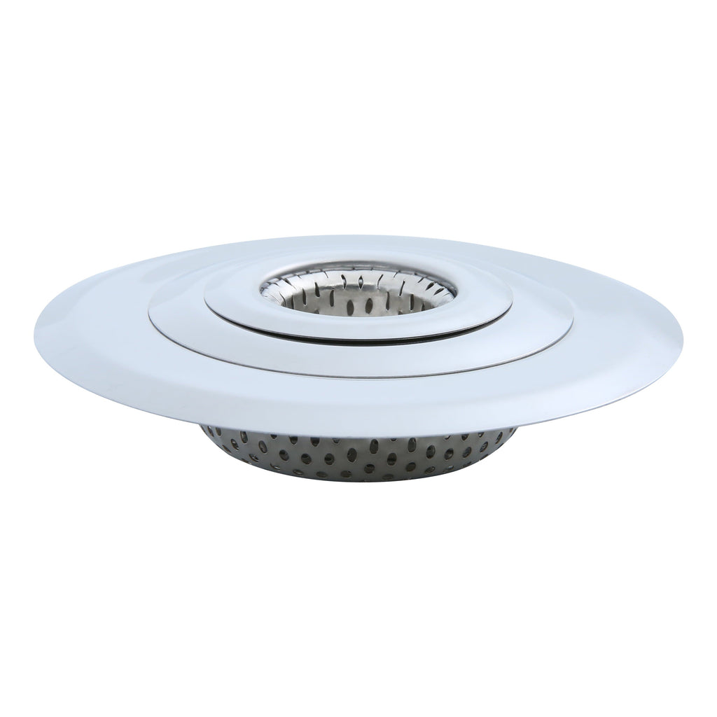 Stainless Steel Kitchen Sink Drain Strainer Set 3 Pack 4.45", 2.95", 2.1" Silver