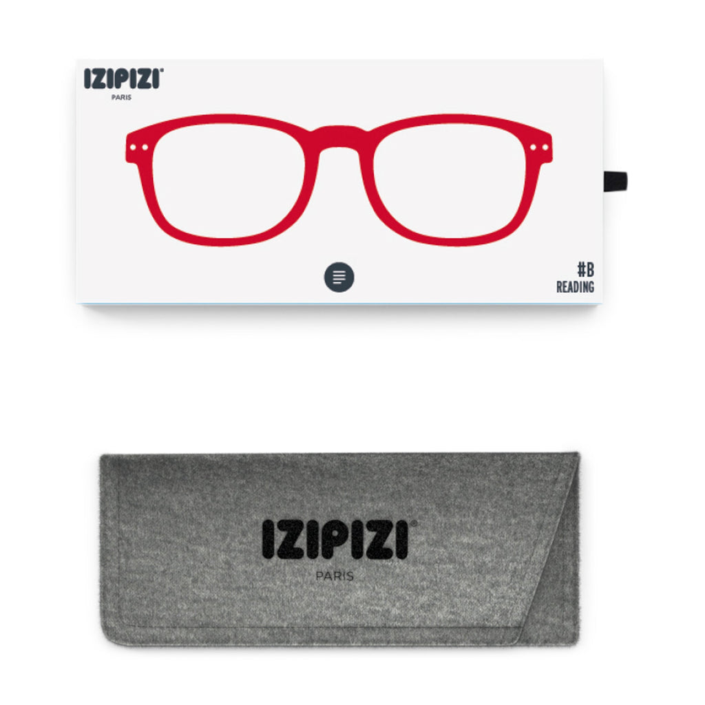 IZIPIZI Rectangular Reading Glasses #B - Red