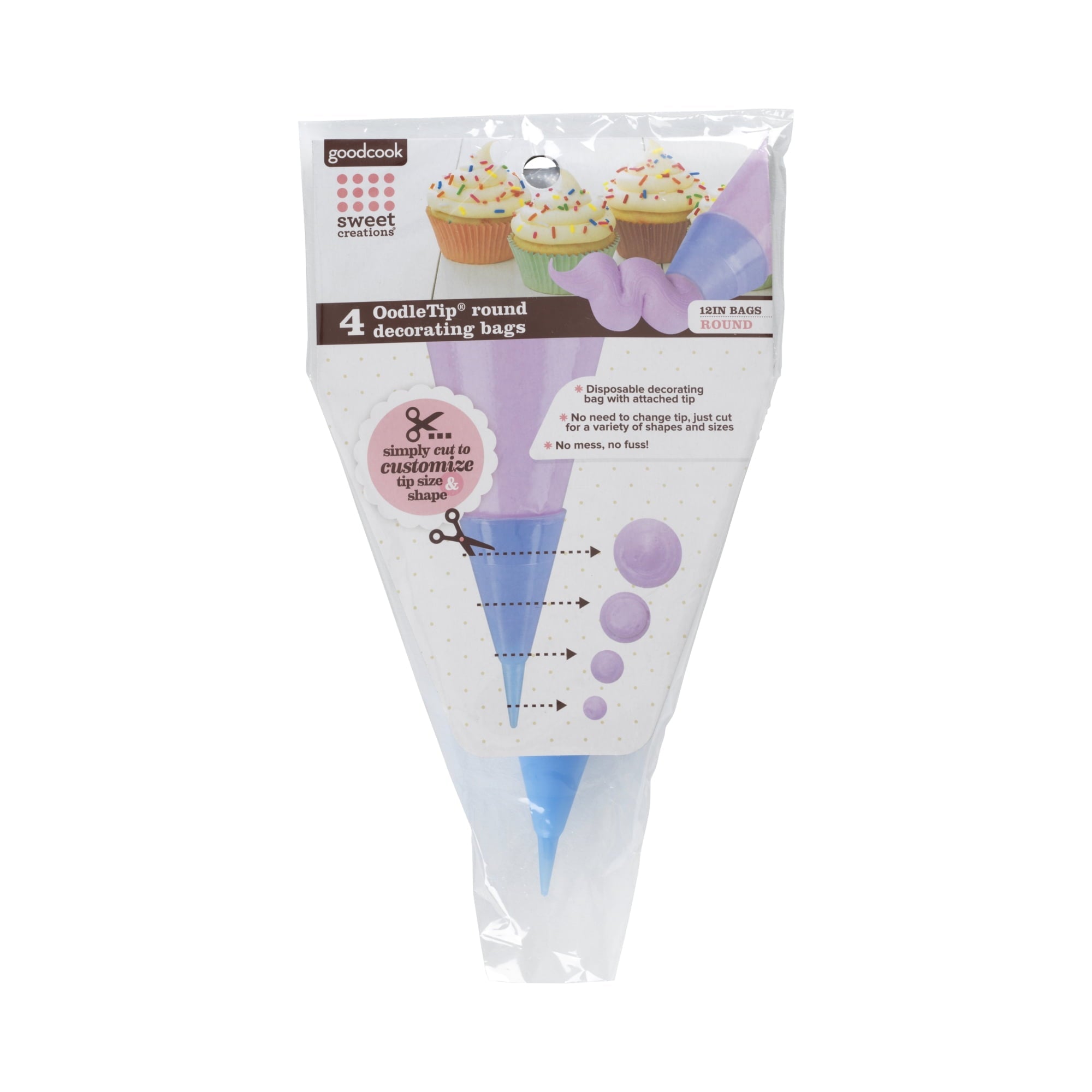 Bags with Cut-to-Size Oodle Round Tips, 4-Count