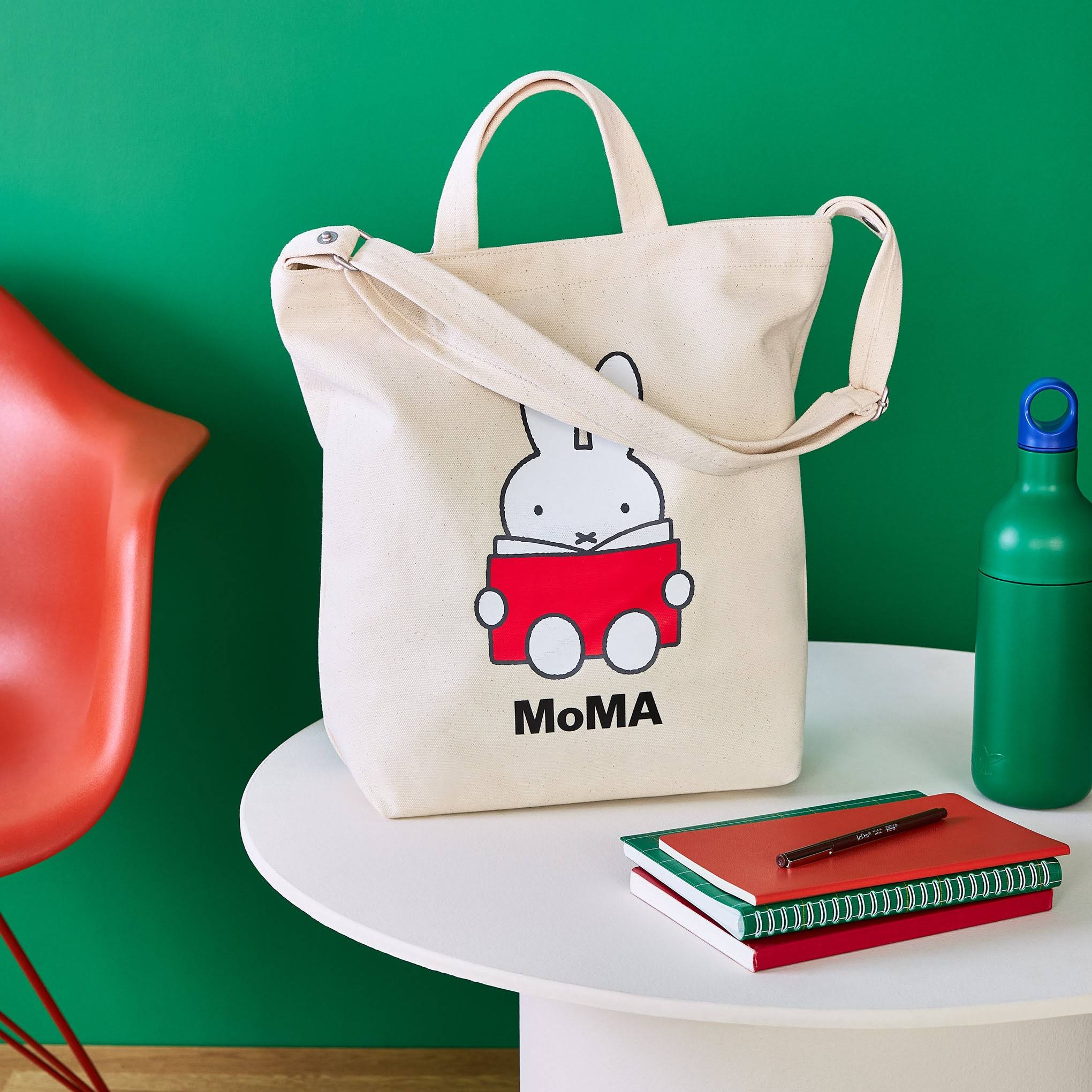 MoMA Miffy Baggu Recycled Cotton Zip Duck Bag
