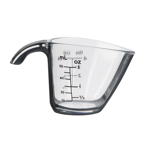 1/4C Plastic Mini Measuring Cup, Black/Transparent