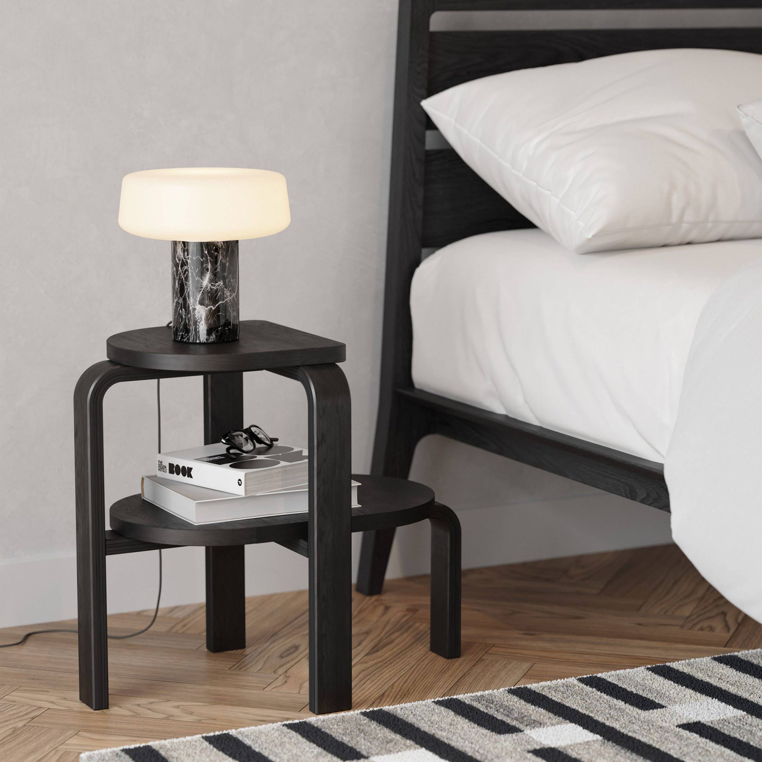 Altura Step Stool &amp; Side Table - Black
