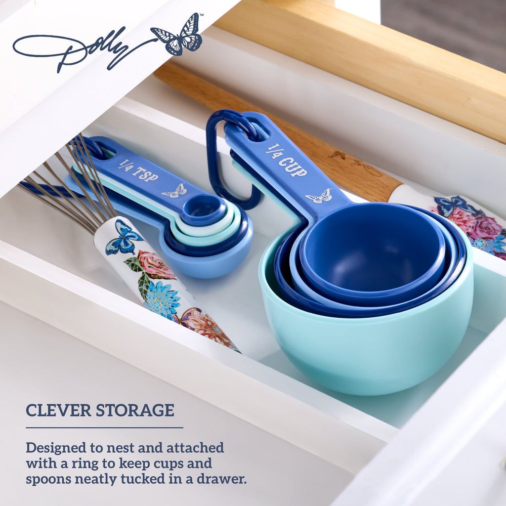9-Piece Measuring Cups and Measuring Spoons Set, Blue