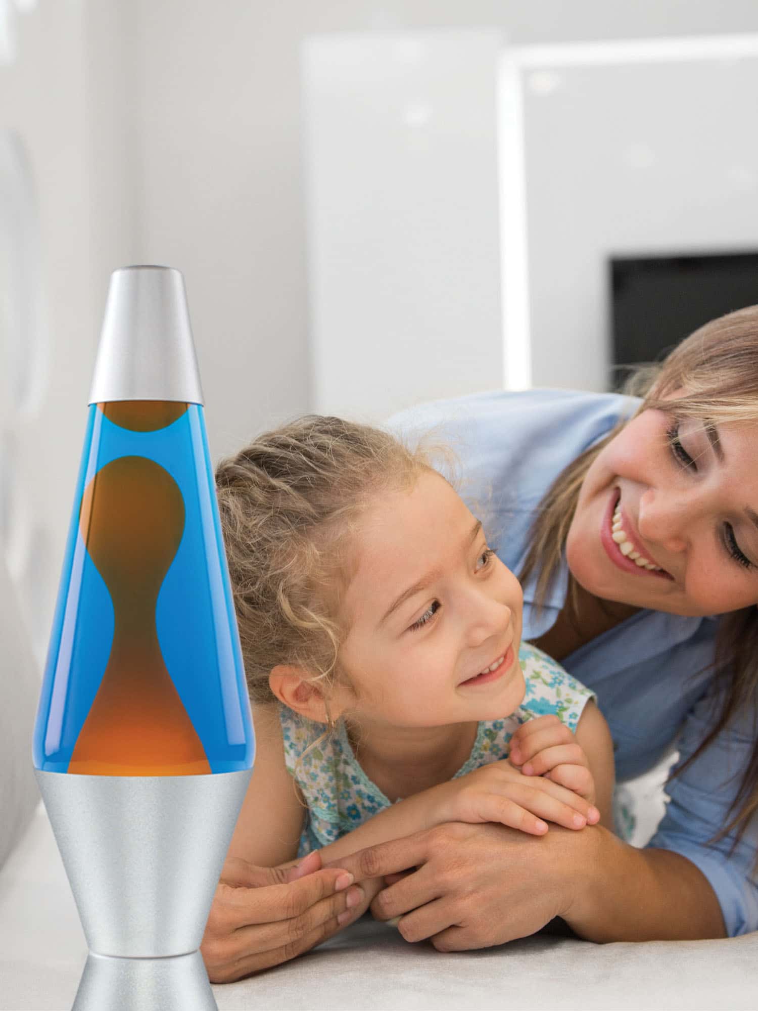 14.5'' LAVA Lamp - Orange/Blue/Silver