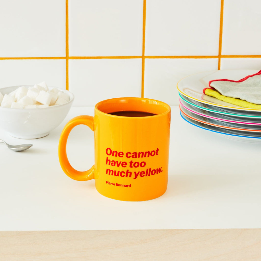 Artist Quote Ceramic Mug - Yellow
