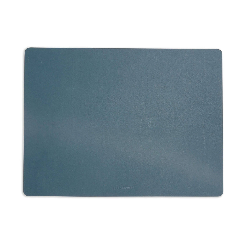 Dual-Sided Recycled Leather Placemat - Red/ Charcoal