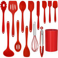 14 Pcs Cooking Utensils Set with Holder, Heat Resistant Silicone Kitchen Cookware Utensils Set, Kitchen Cooking Tools...