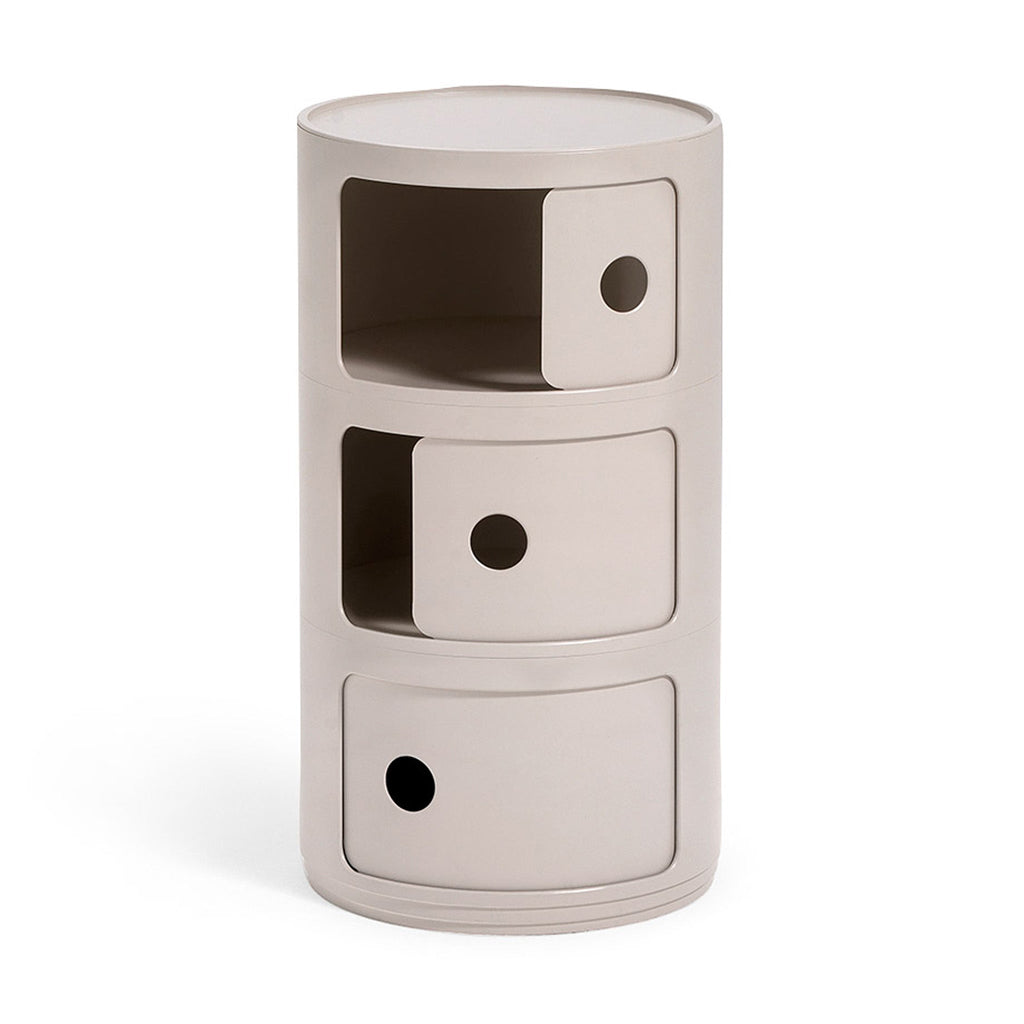 Kartell Bio Componibili 3 Tier Storage - Cream