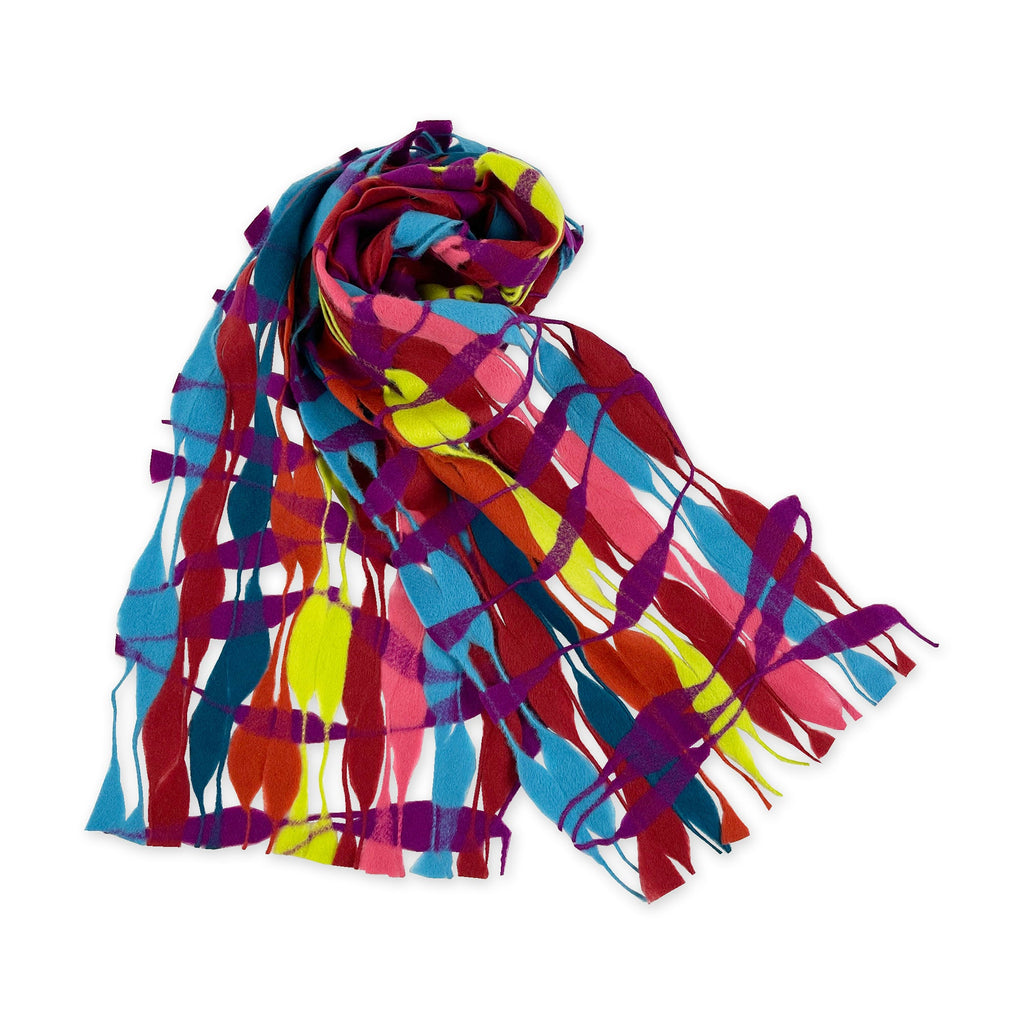 Nuno Threadstray Open-Weave Felted Wool Scarf - Warm Multi