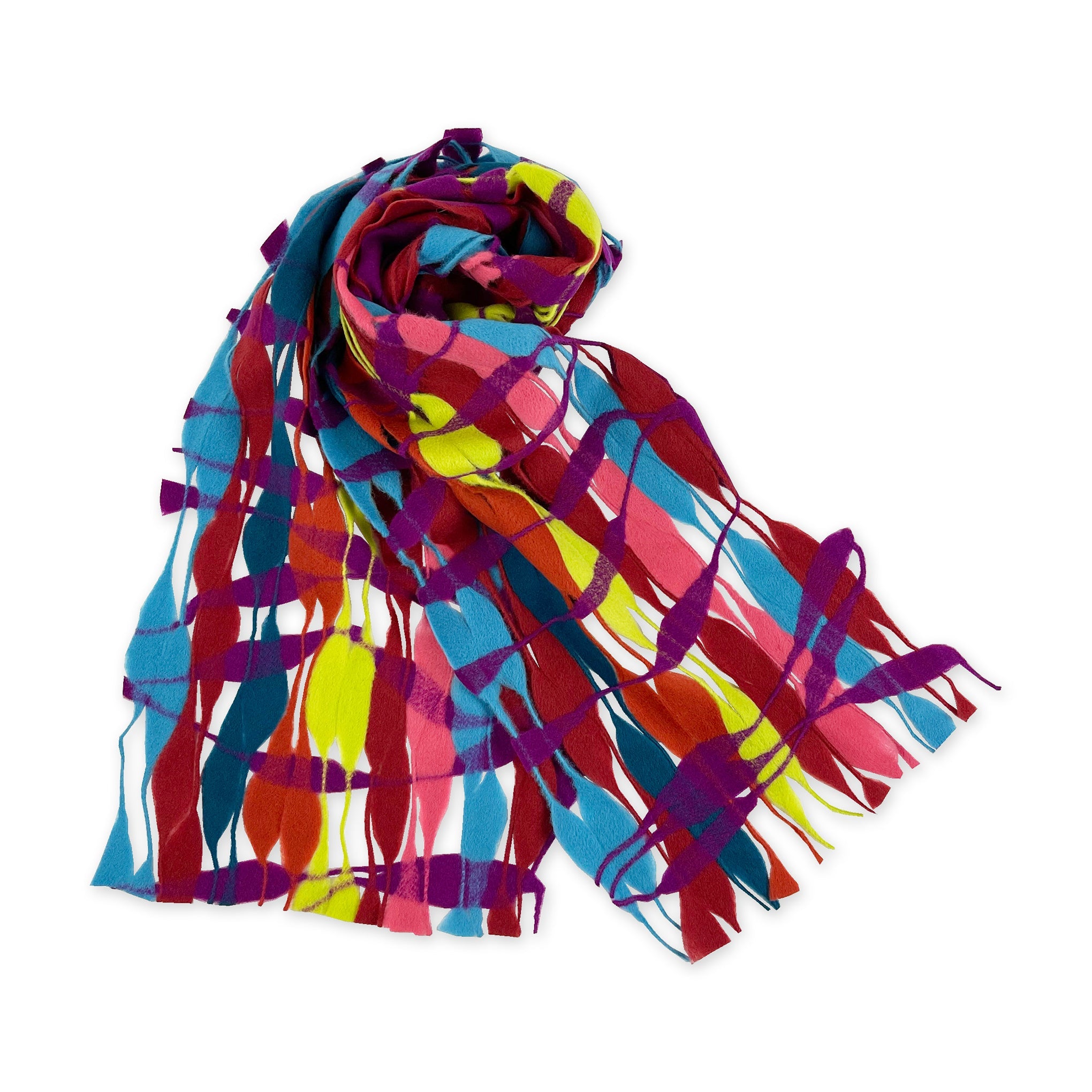 Nuno Threadstray Open-Weave Felted Wool Scarf - Warm Multi
