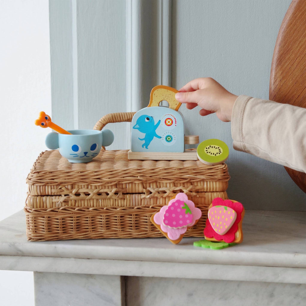 Kitten's Breakfast Set Wooden Toy