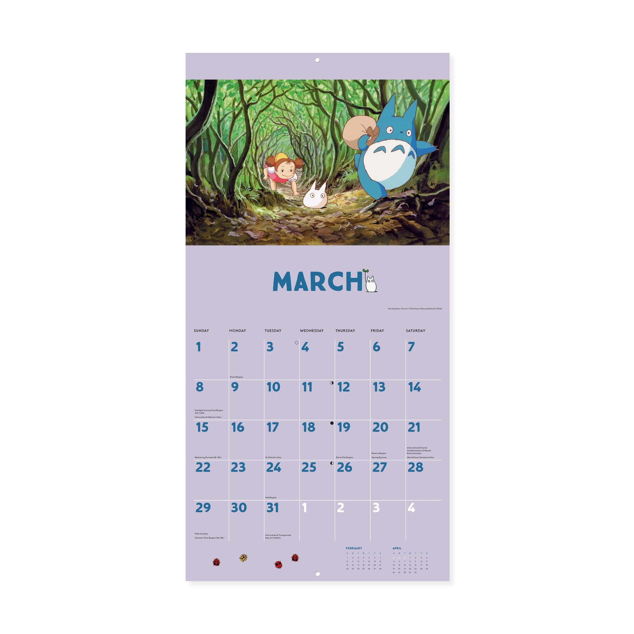 2026 My Neighbor Totoro Wall Calendar