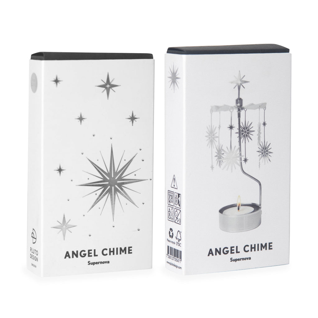 Silver Supernova Rotary Tea Light Candle Holder