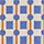 Geometric Cotton &amp; Linen Napkins - Set of 2 - Orange/ Blue