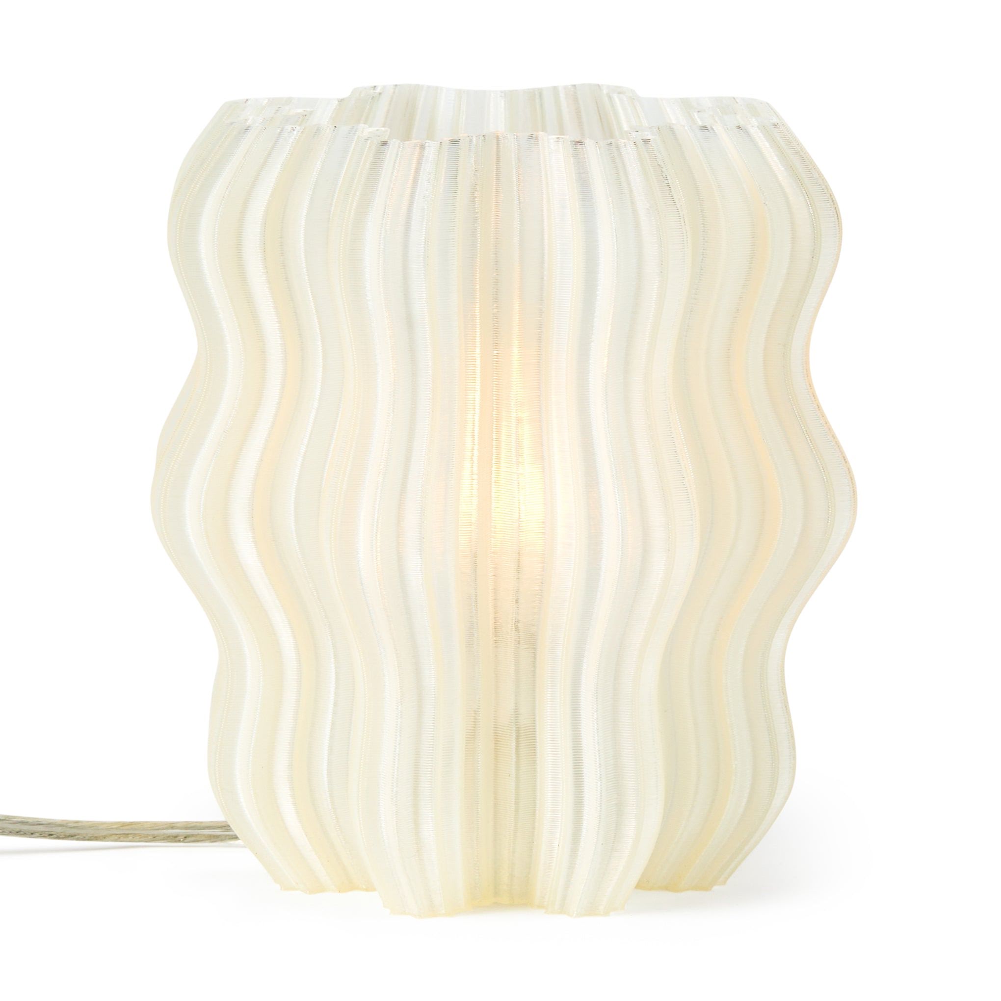 Mini Wavy Recycled Plastic Table Lamp