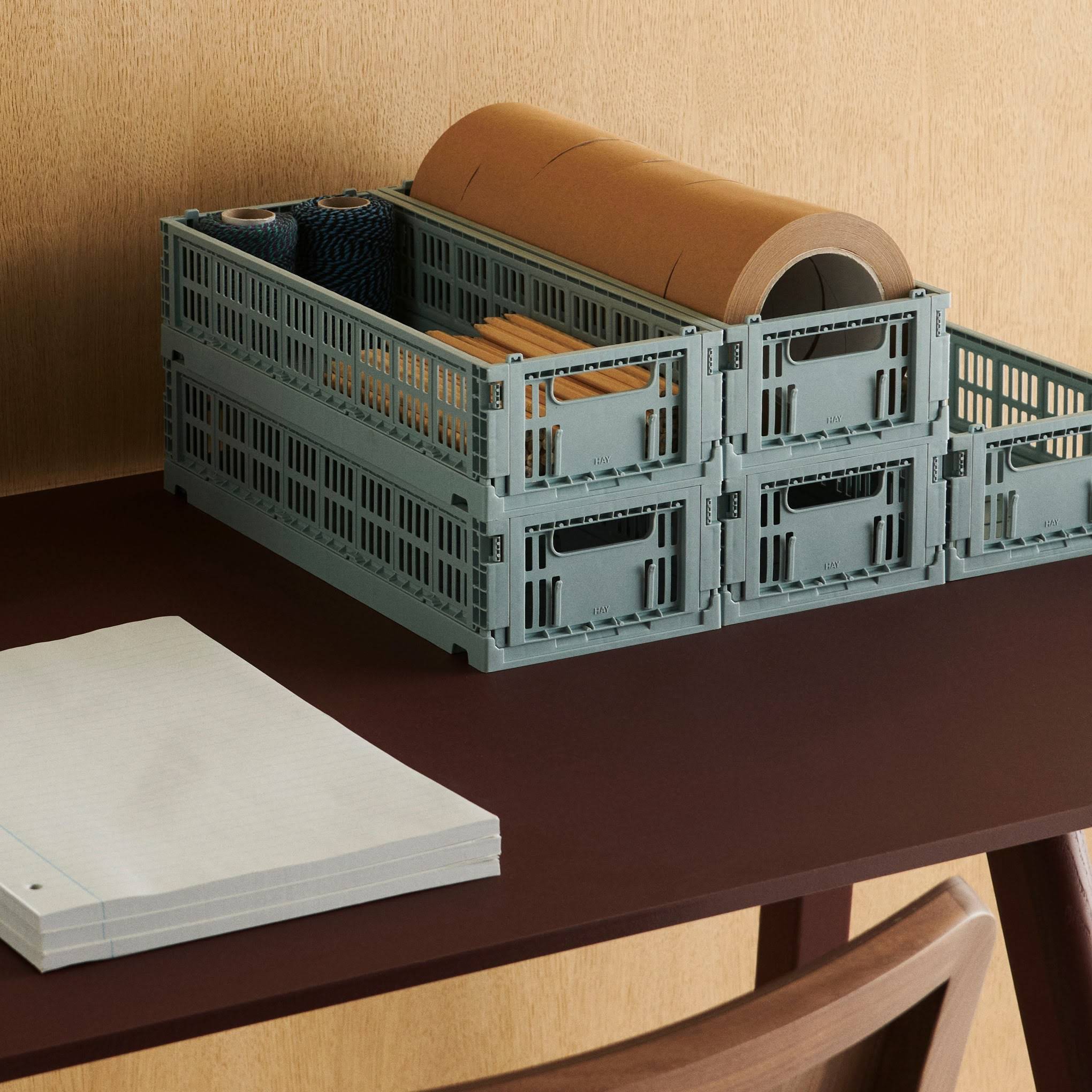 HAY Recycled Plastic Collapsible Color Crate - Off White