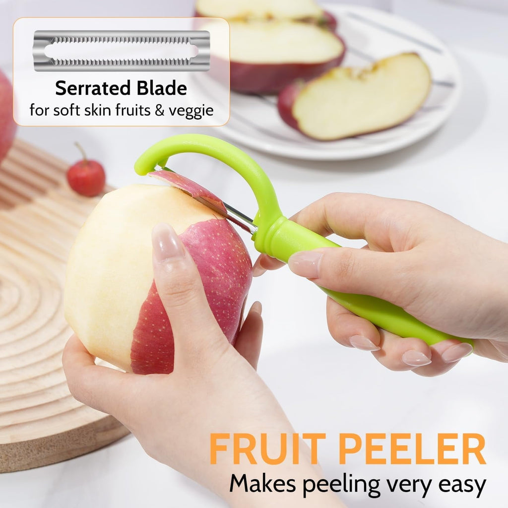 Vegetable Peeler, 5pcs Stainless Steel Veggie Peeler for Potato Carrot Orange Apple Fruit