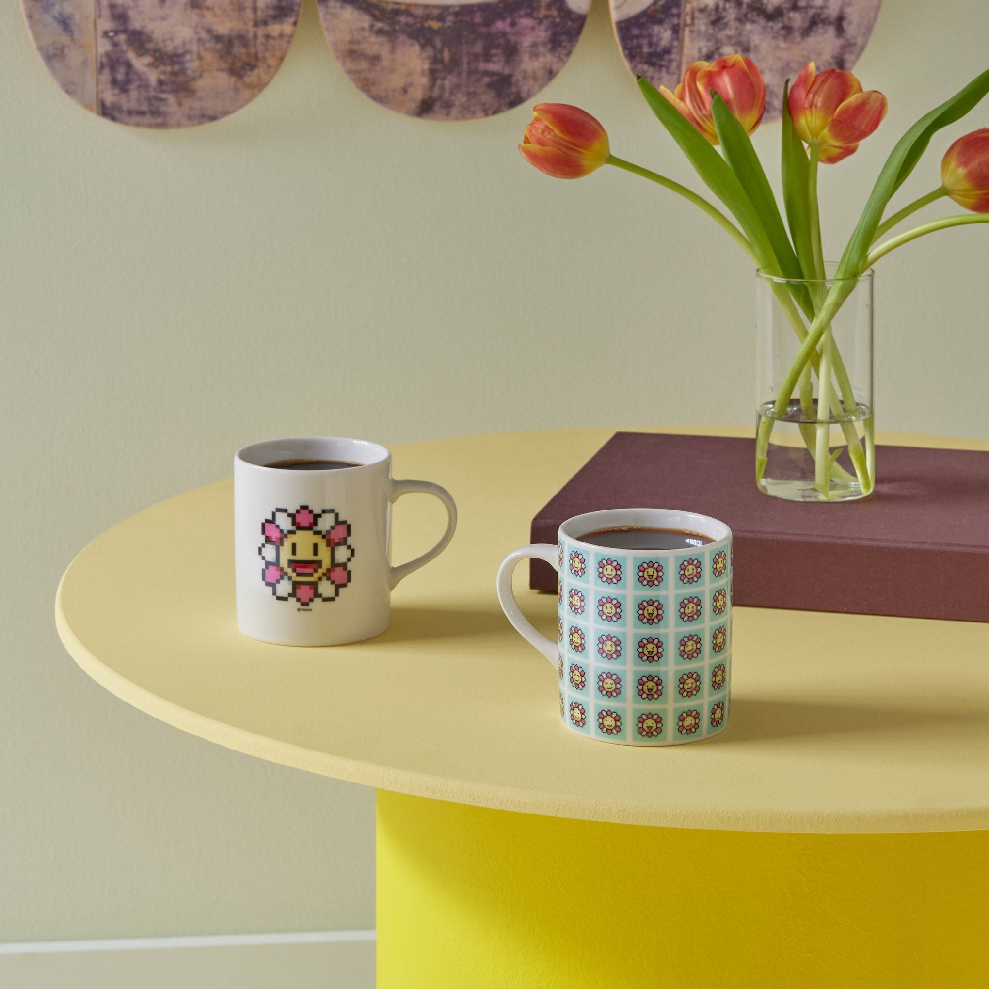 Takashi Murakami Ceramic Flower Mug - White