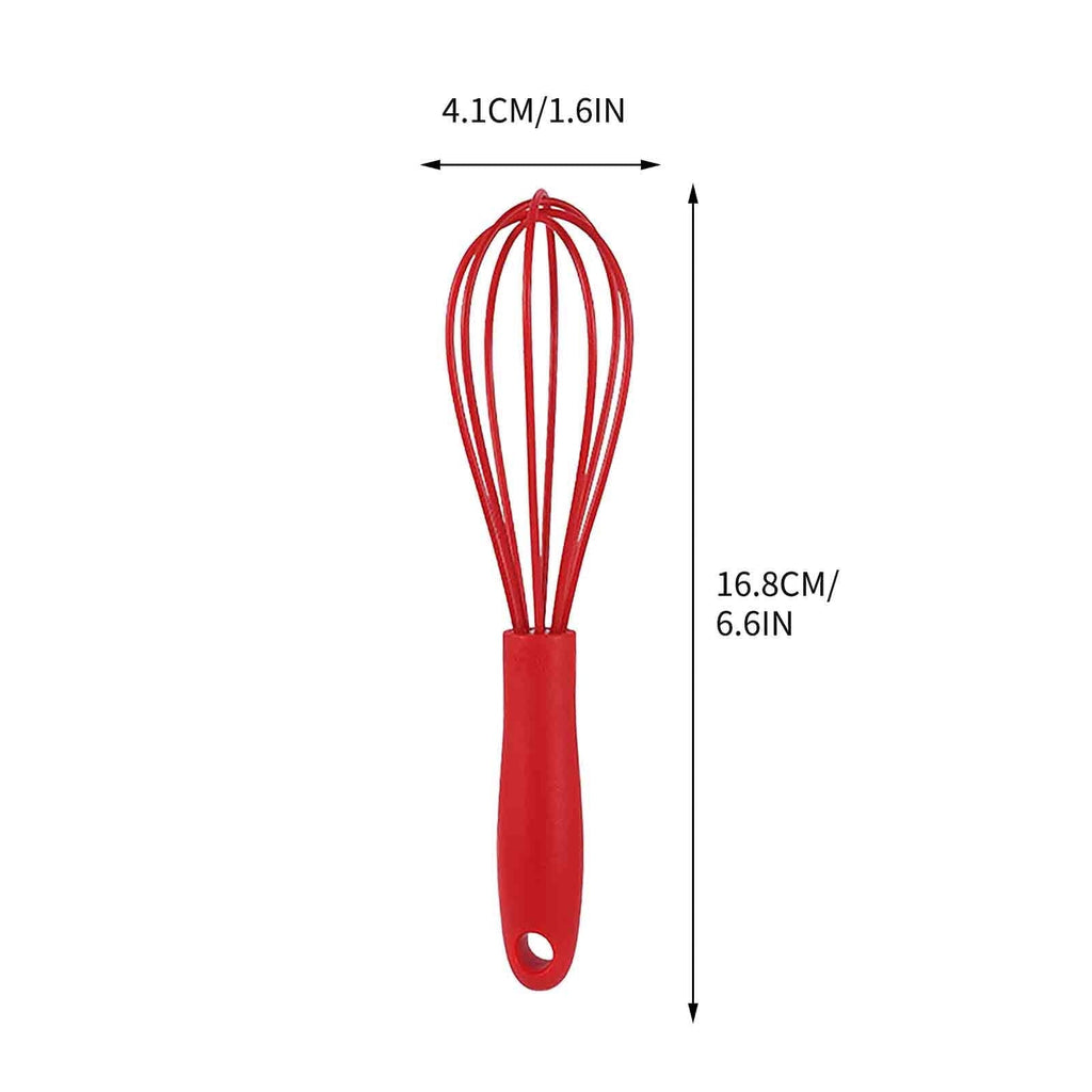 Silicone Whisk, Commercial Non-Scratch Balloon Wire Whisk for Cooking, Manual Egg Beater Milk Frother Coffee W...