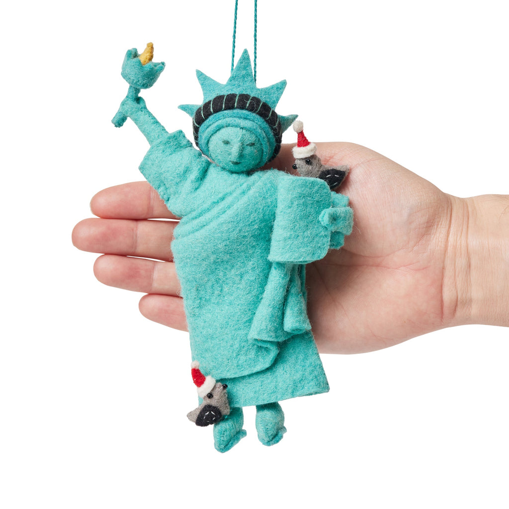 NYC Felt Ornament - Statue of Liberty Pigeon