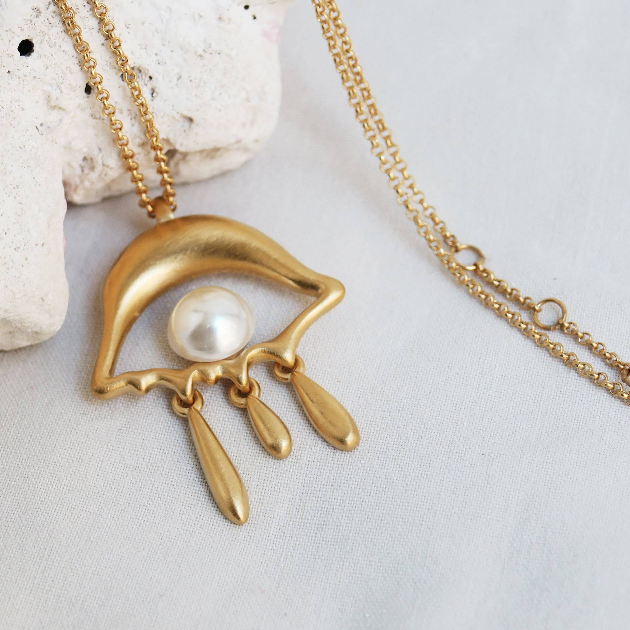 Salvador Dal?? Gold-Plated Eye Drop Necklace