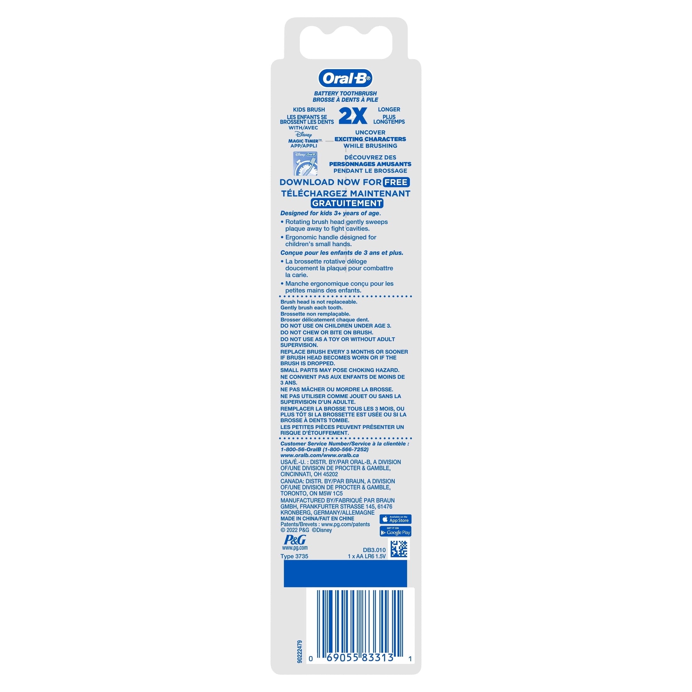 Kids Toothbrush, Princess Battery Toothbrush