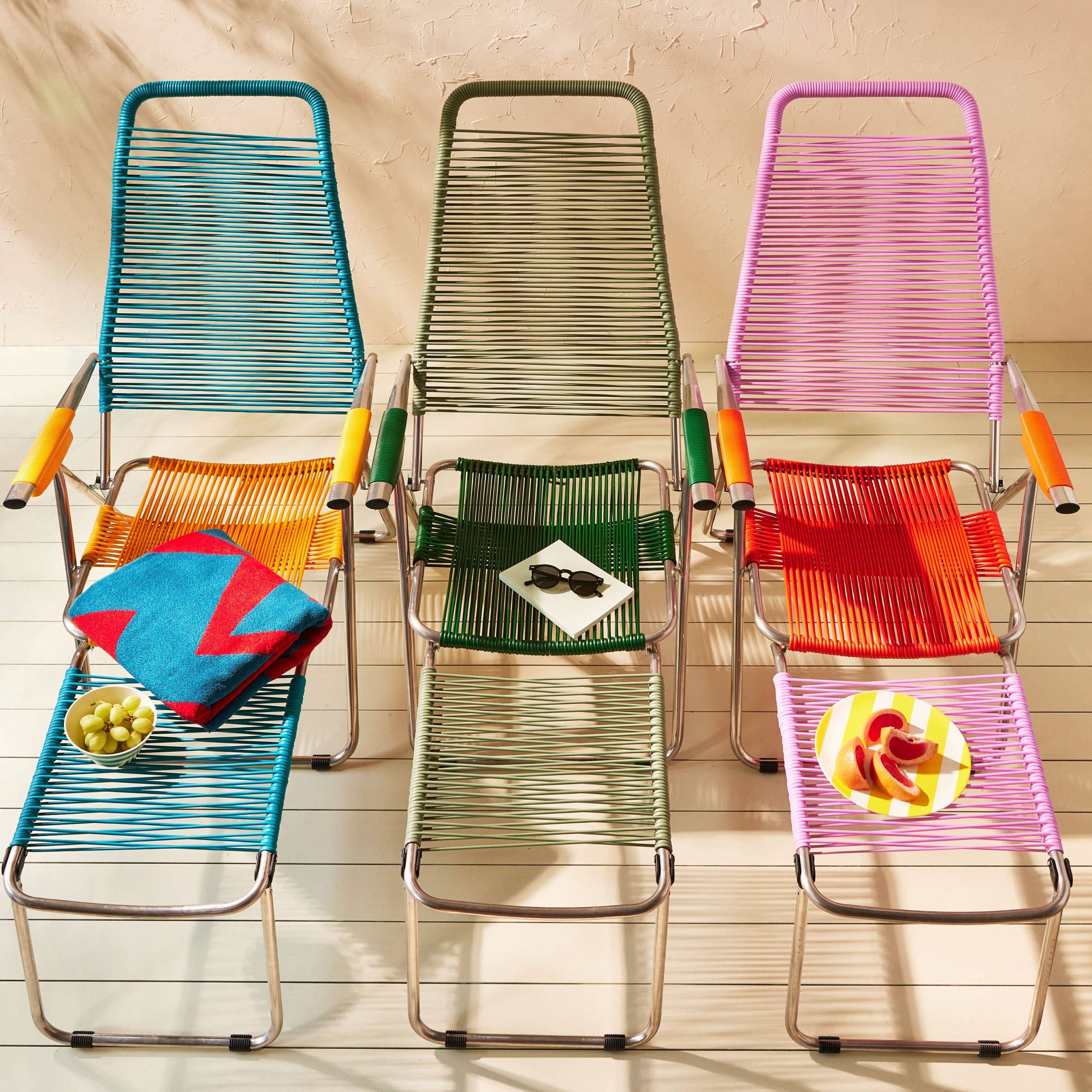Spaghetti Outdoor Lounge Chair - Pink/ Orange