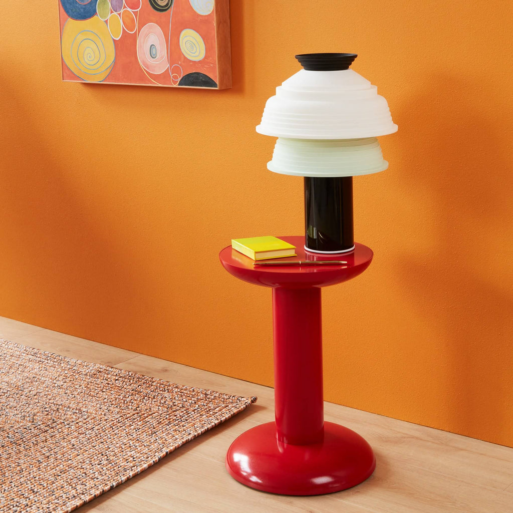 Raawii Recycled Aluminum Thing Stool by George Sowden - Carmine Red