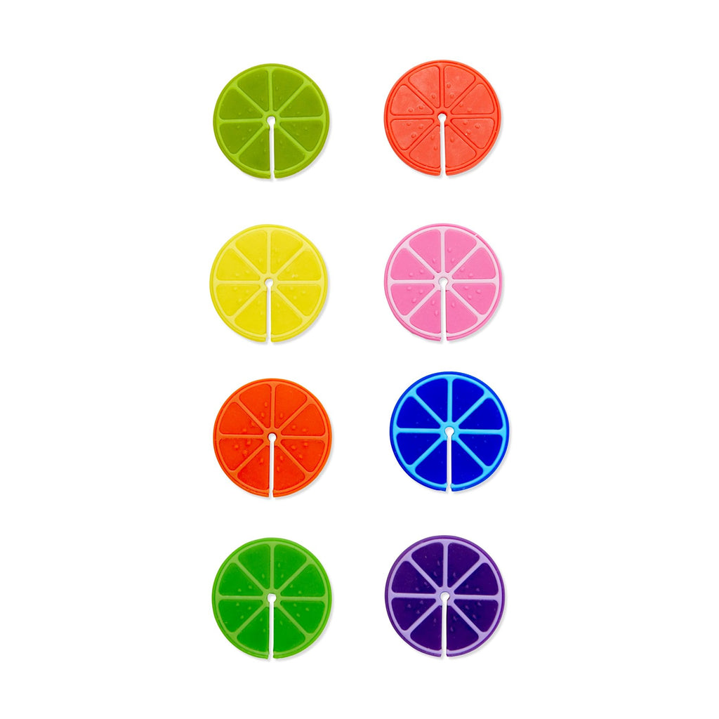 Fruit Party Glass Markers - Set of 8