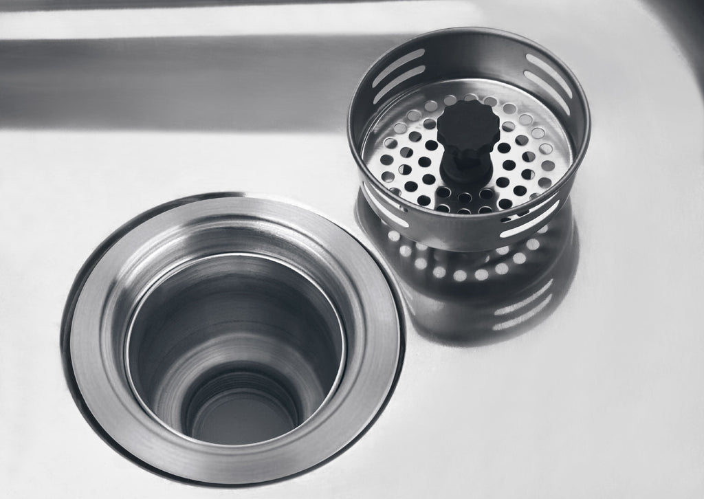Stainless Steel Kitchen Sink Strainer and Drain Catcher with Rubber Stopper