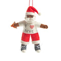 NYC Felt Ornament - Santa Deep Brown