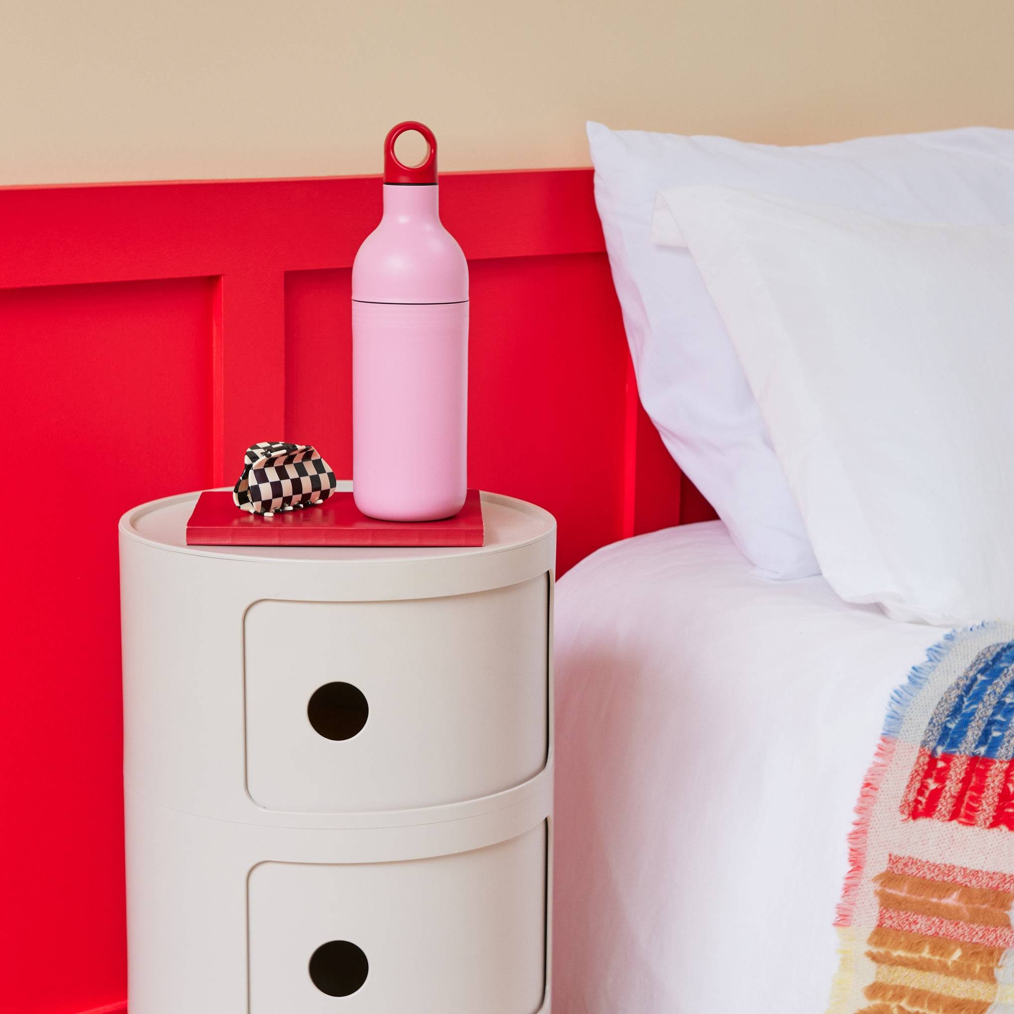Buoy Recycled Ocean Plastic Water Bottle - Pink/ Red