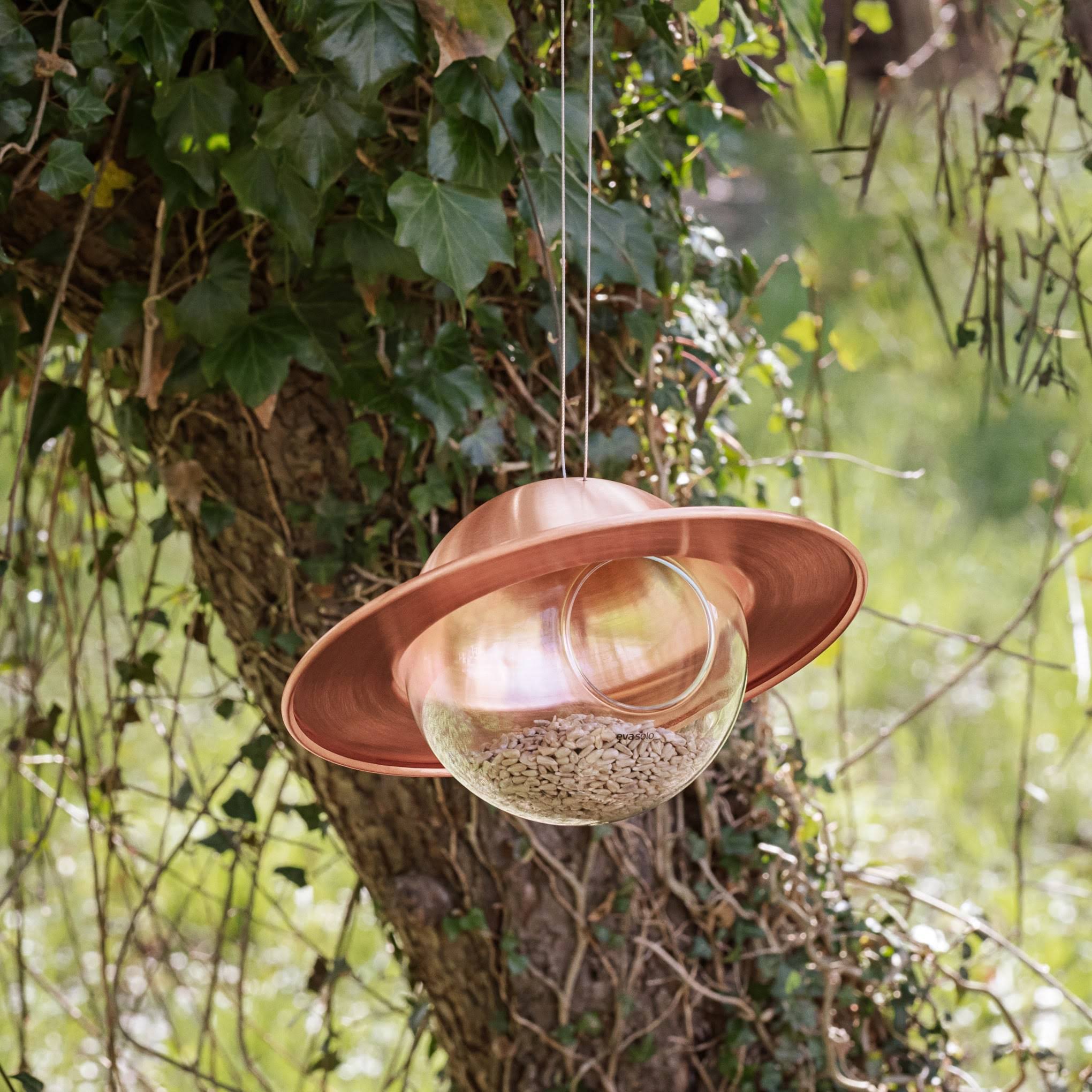 Saturn Bird Feeder with Copper Roof