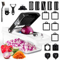 Vegetable Chopper, Multi-functional Onion Chopper, Veggie Chopper w/ Stainless Steel Blades, Vegetable Slic...