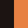 Geometric Cotton &amp; Linen Placemats - Set of 2 - Black/ Orange