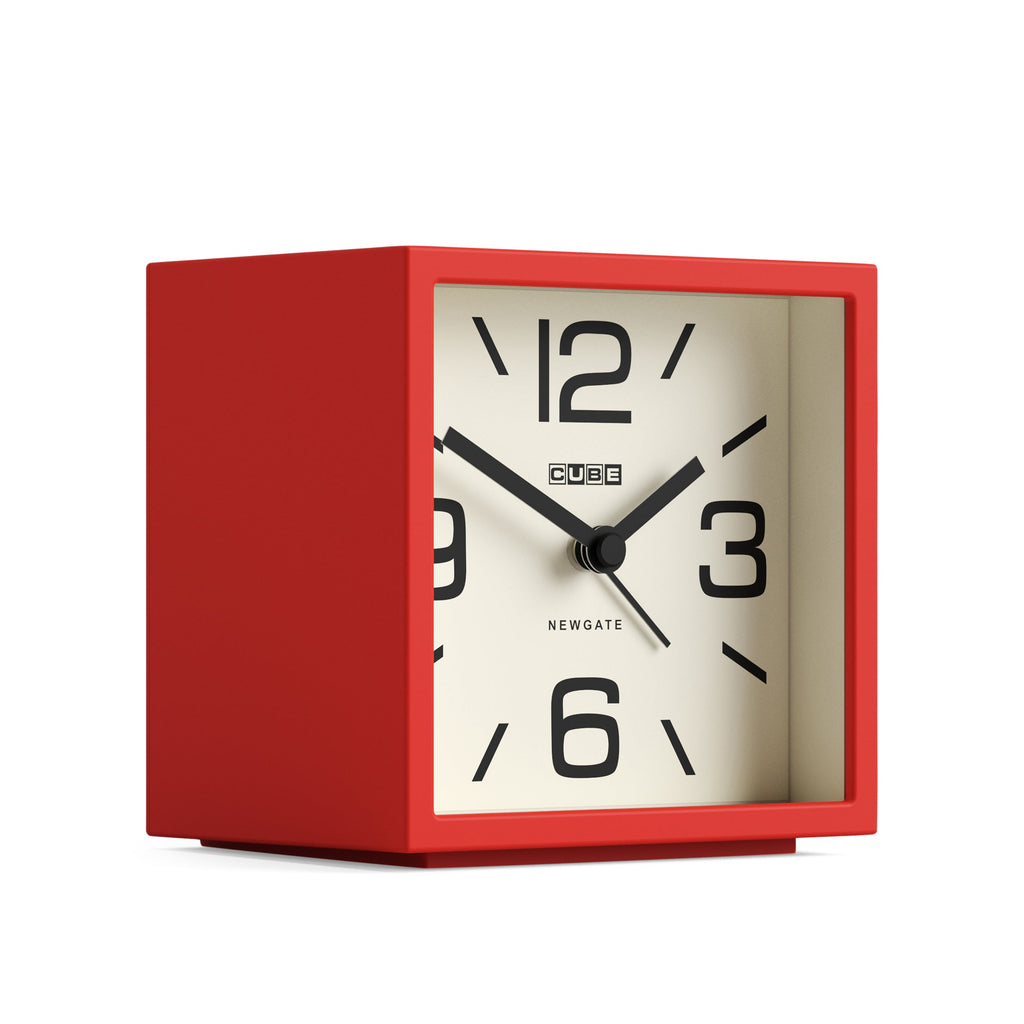 Newgate Cube Alarm Clock - Red