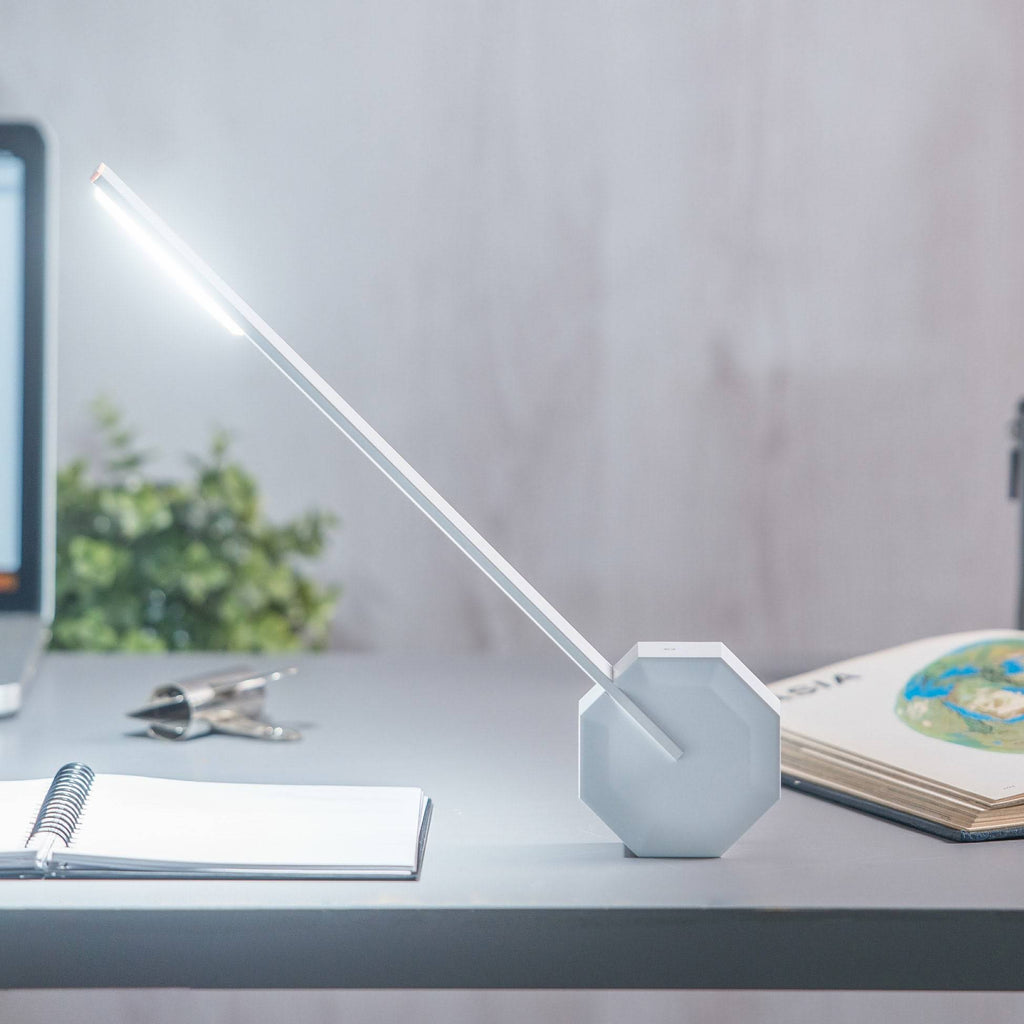 Octagon Portable Desk Light - White