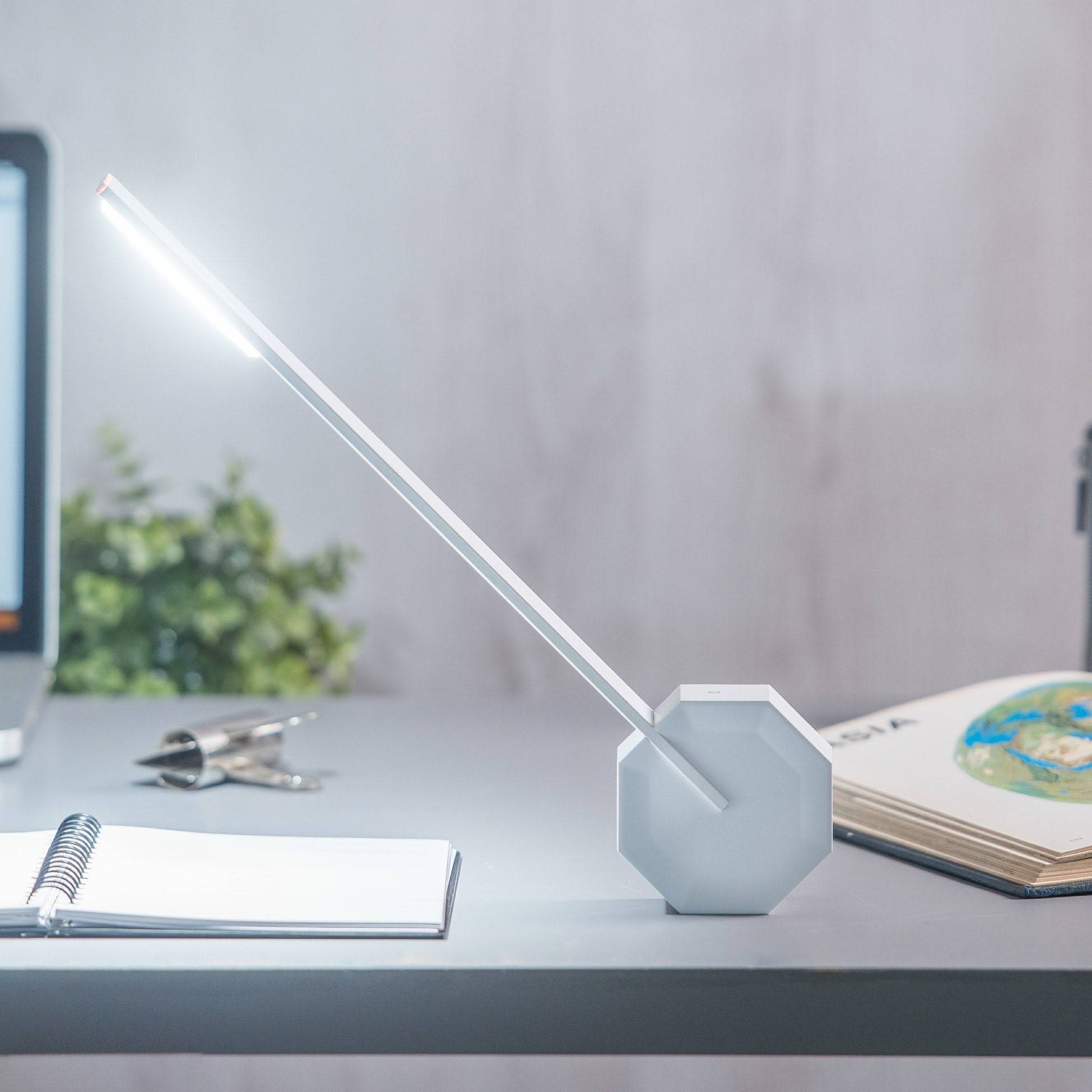 Octagon Portable Desk Light - White