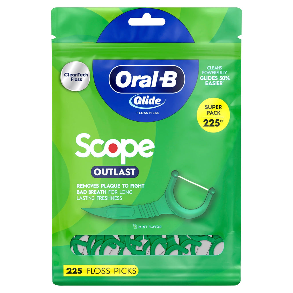 Floss, Glide Mint Dental Floss Picks with Long Lasting Scope Flavor, 75 Picks