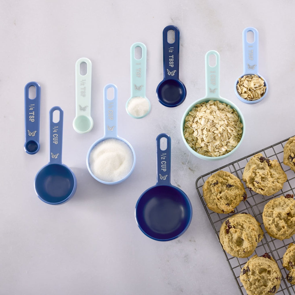 9-Piece Measuring Cups and Measuring Spoons Set, Blue
