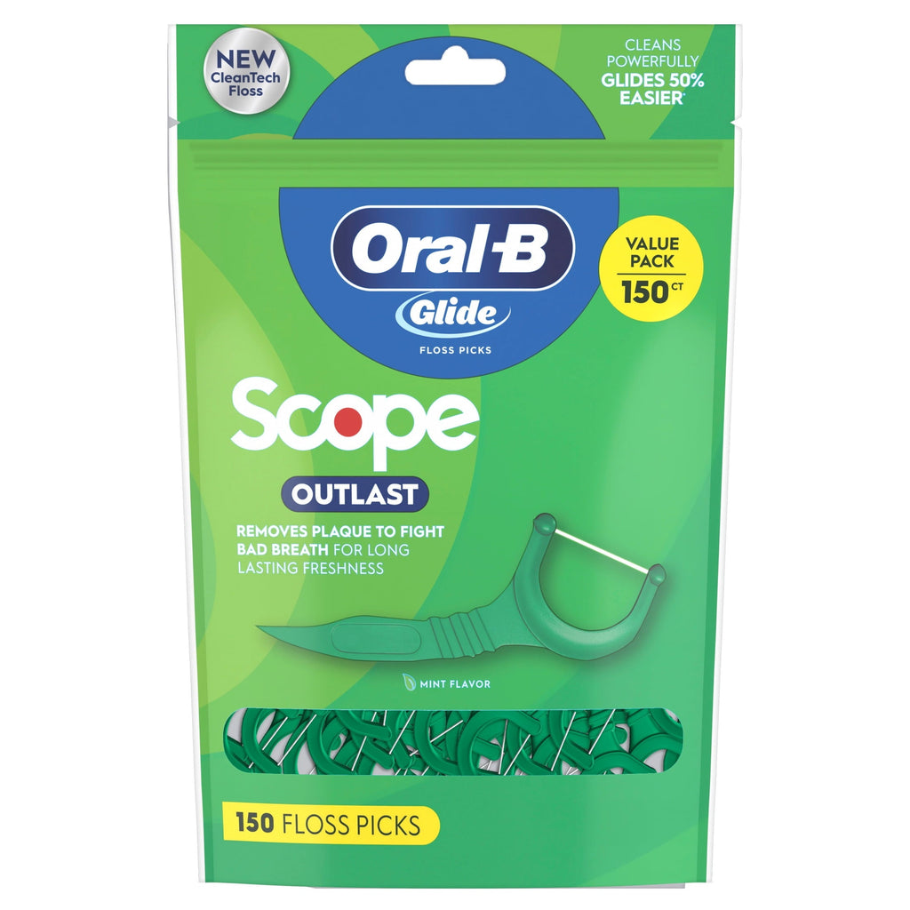 Floss, Glide Mint Dental Floss Picks with Long Lasting Scope Flavor, 75 Picks