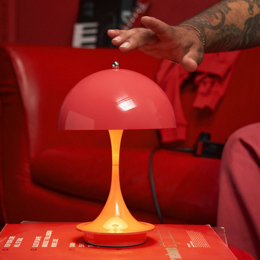 Panthella 160 Portable Table Lamp - Coral