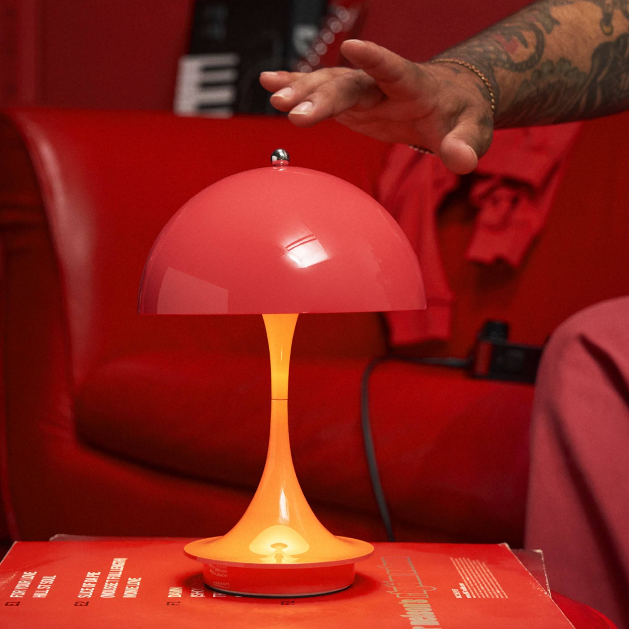Panthella 160 Portable Table Lamp - Coral