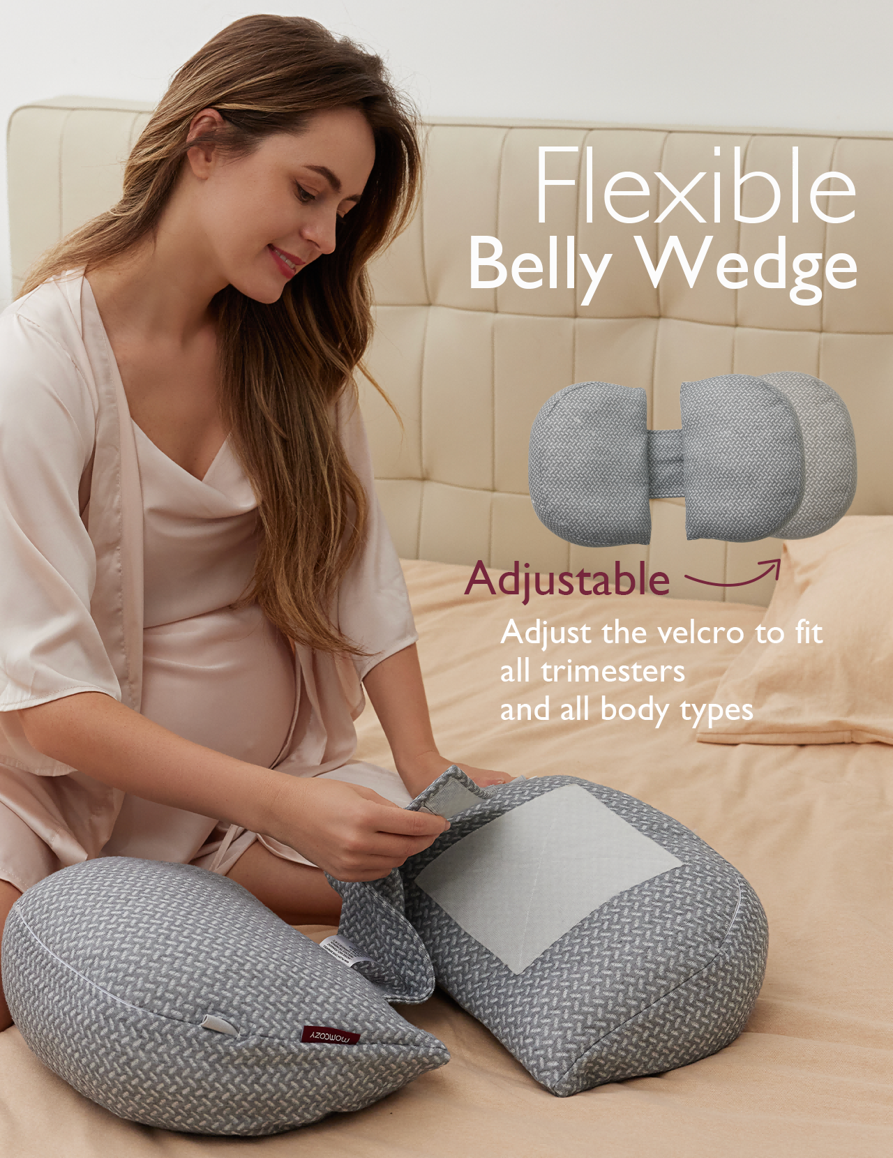 Ergonest Maternity Belly Band & High Waist Pregnancy Underwear &  Pregnancy Wedge Pillows Bundle