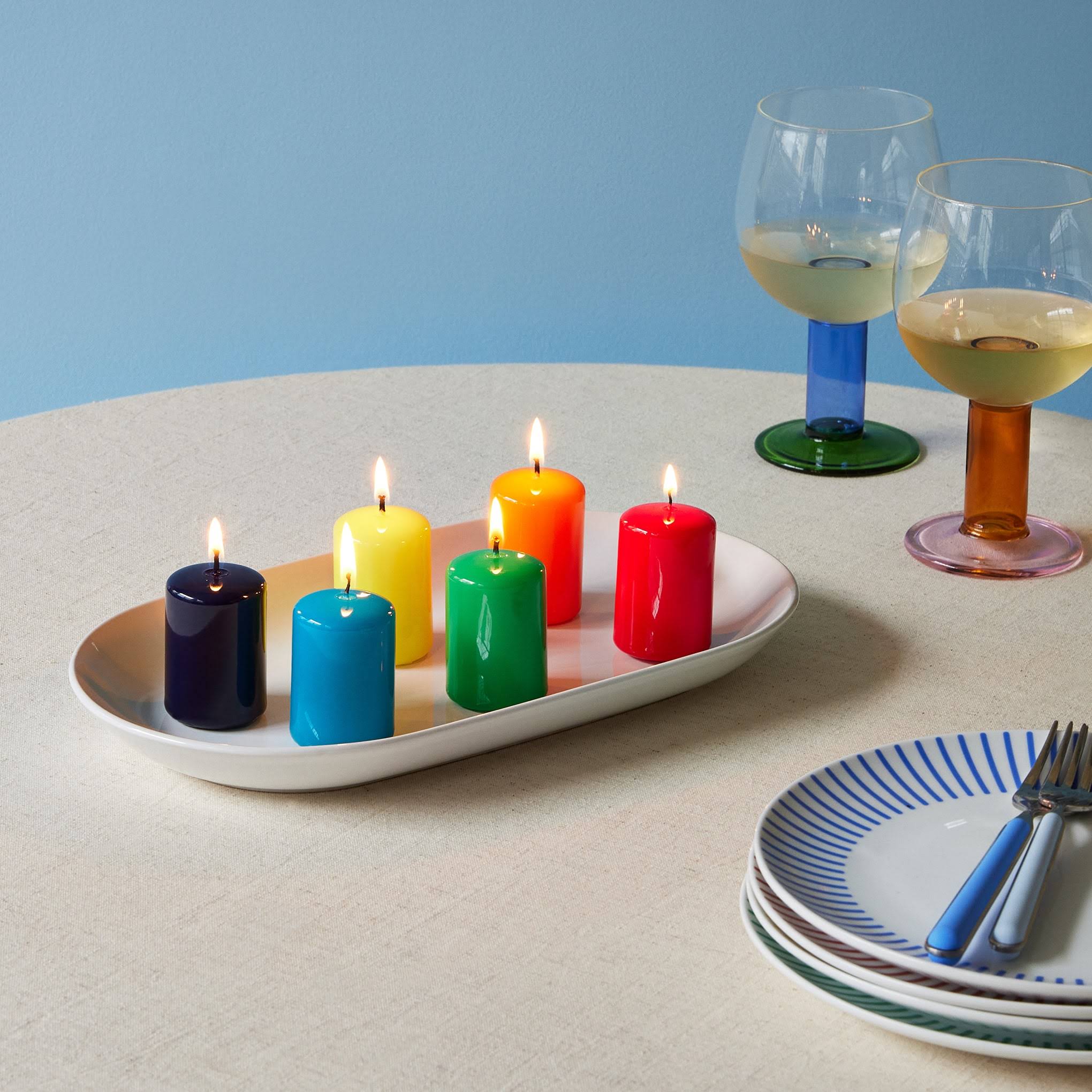 Short Pillar Candle - Set of 6