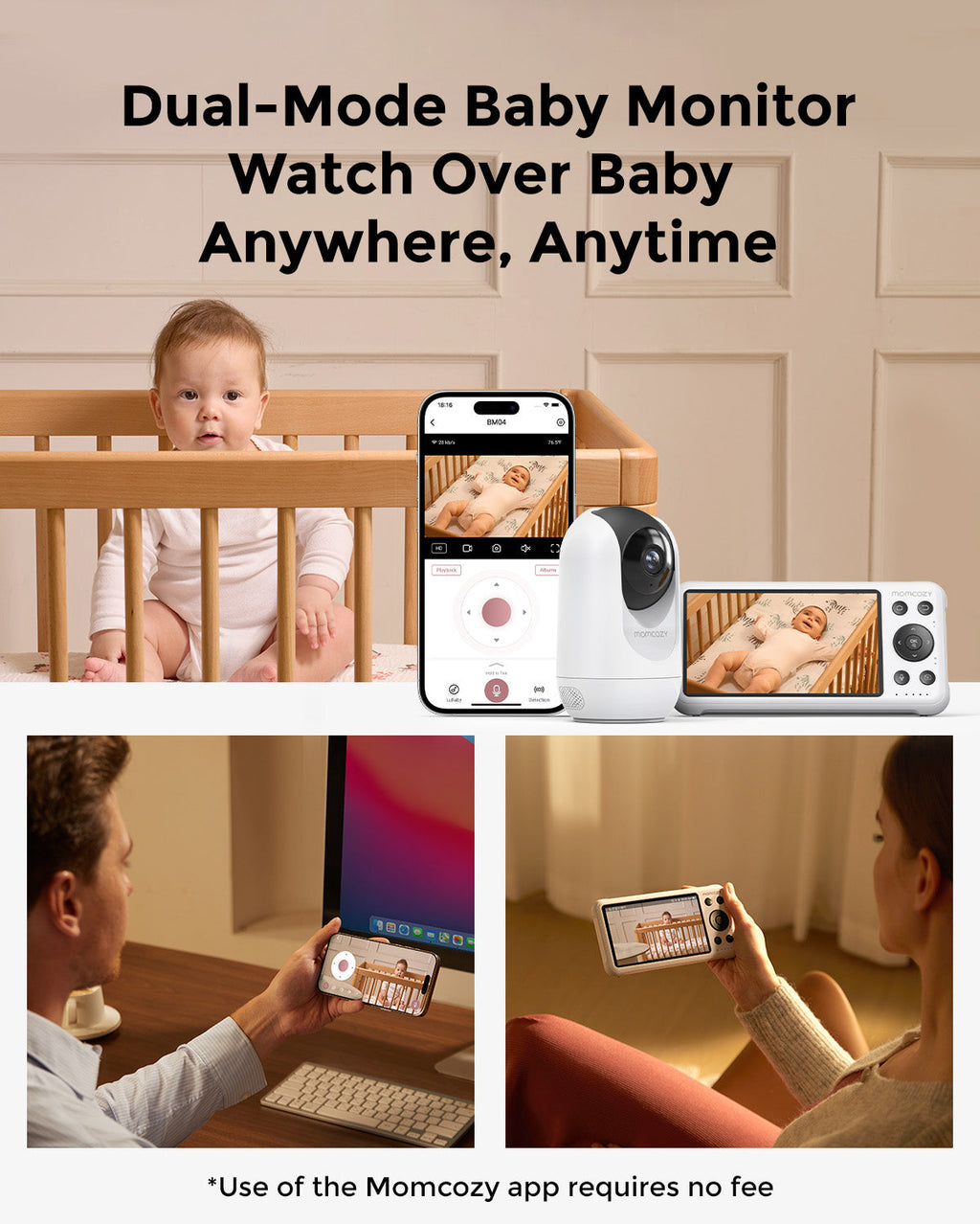 Momcozy 5-Inch Dual-mode Smart Baby Monitor-BM04 (Member Exclusive)-Stock 2