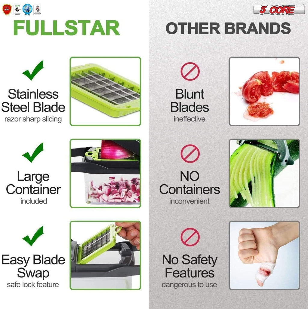 14 in 1 Mandoline Slicer Vegetable Cutter Chopper Multifunctional Veggie Chopper with Container, Onion Chopper, Chopp...