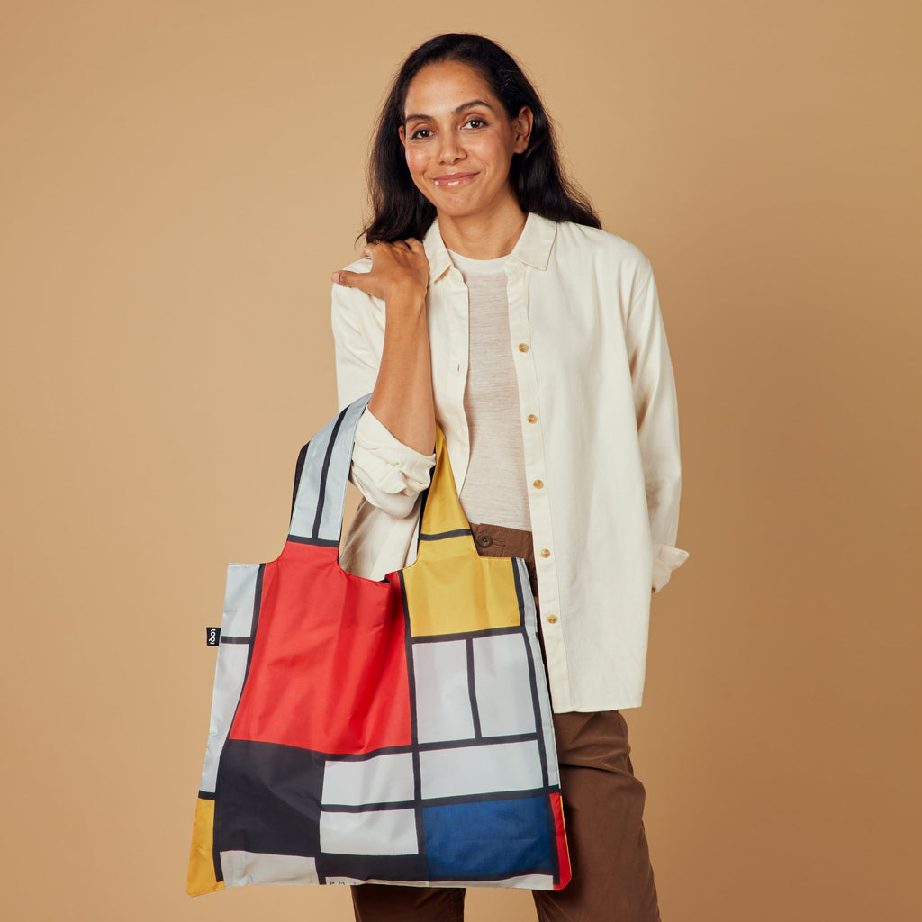 Loqi Recycled Polyester Artist Tote Bag - Mondrian