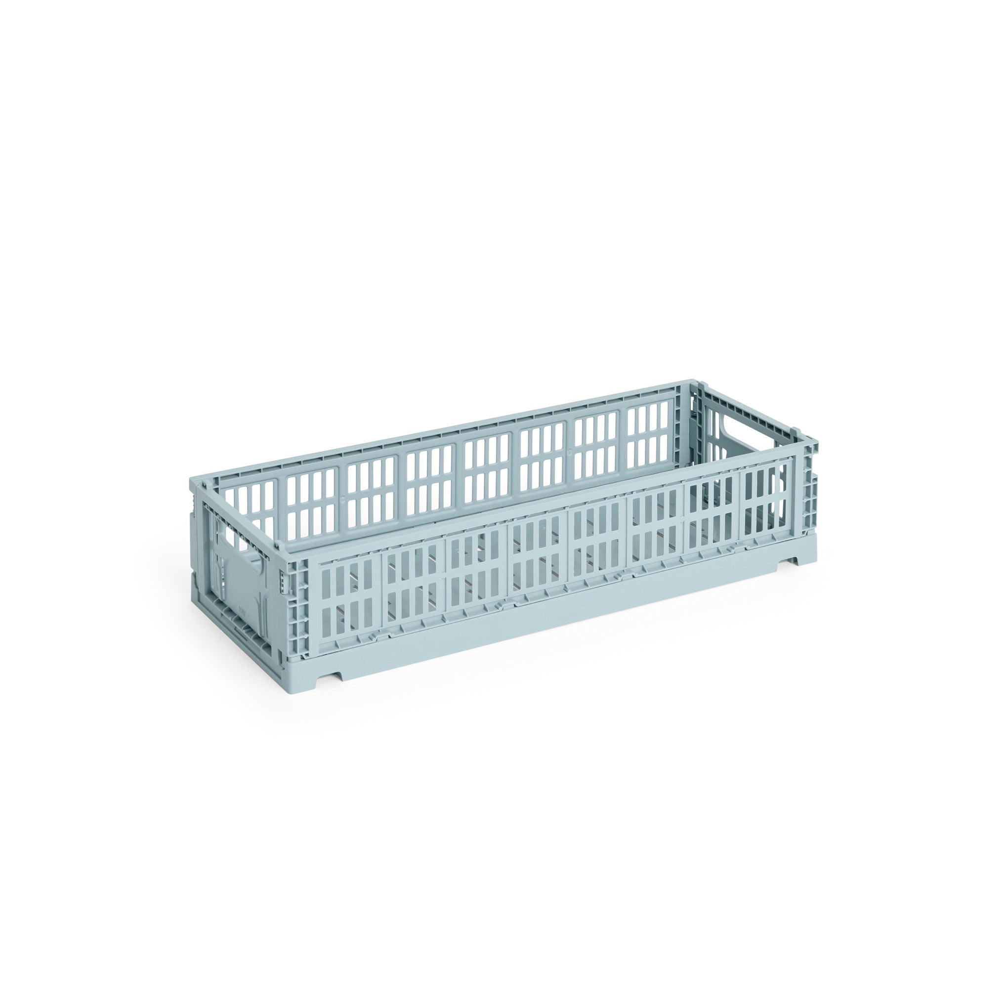 HAY Recycled Plastic Collapsible Color Crate - Dusty Blue
