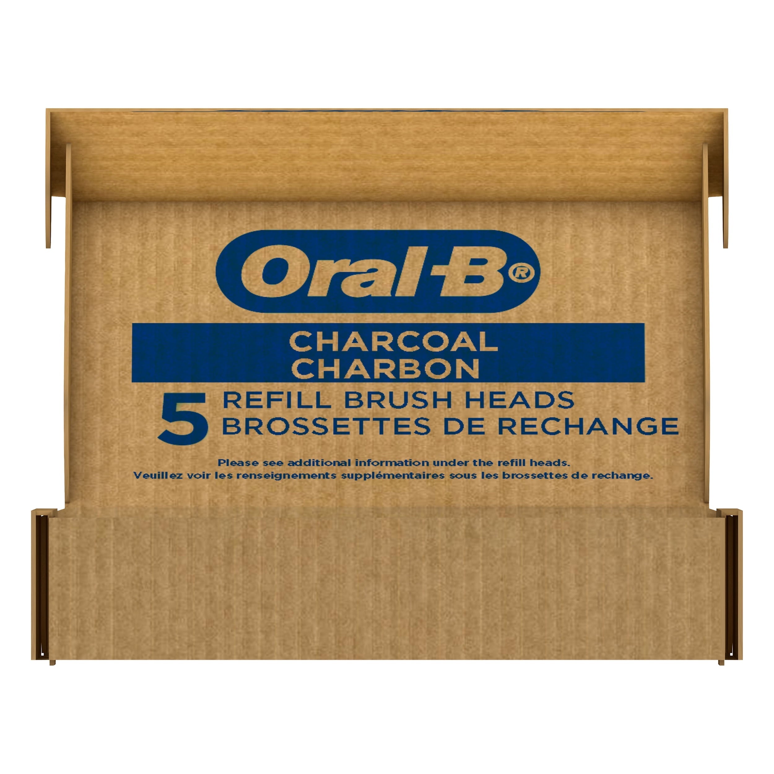 Charcoal Electric Toothbrush Replacement Brush Heads Refill, 5 Count